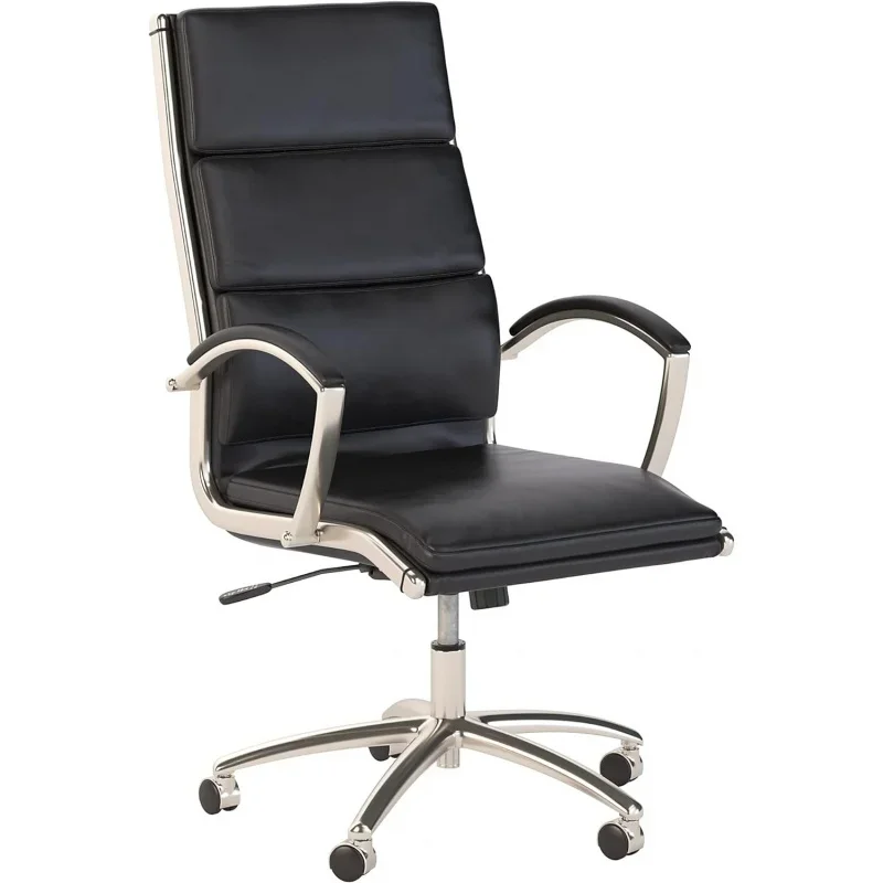 Bush Business Furniture Modelo High Back Leather Executive Office Chair | Ergonomic Seating Solution for Personal Computer Works