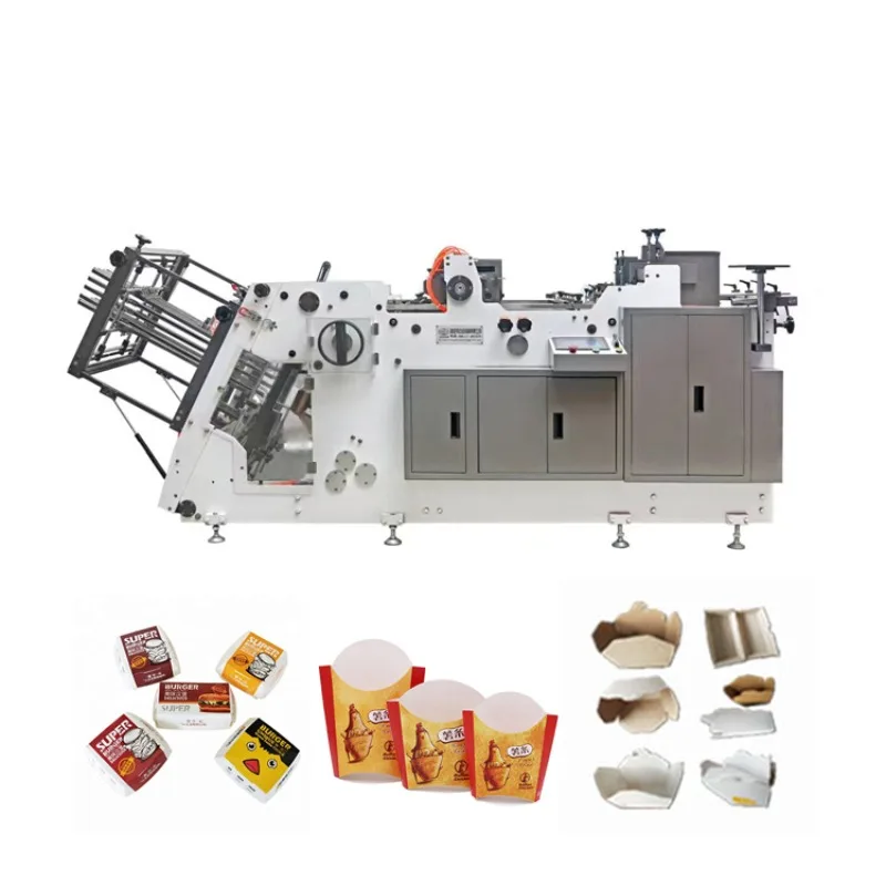 New Design Fast Food Container Lunch Box Production Making Machine Pizza Box Machine Automatic Fried Chicken Box Machine