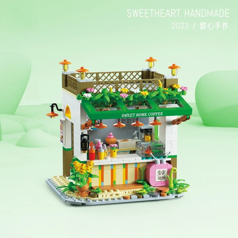 

Fairytale Town Street View Series Compatible Lego Assembled building block Girls gift Children's educational toy ornament