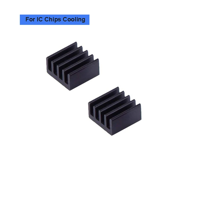 50pc IC Shim Chipset Cooler Aluminum Small Heatsink Semiconductor Memory Cooling Pad Fin 8.8x5-8.8mm Computer Component Radiator