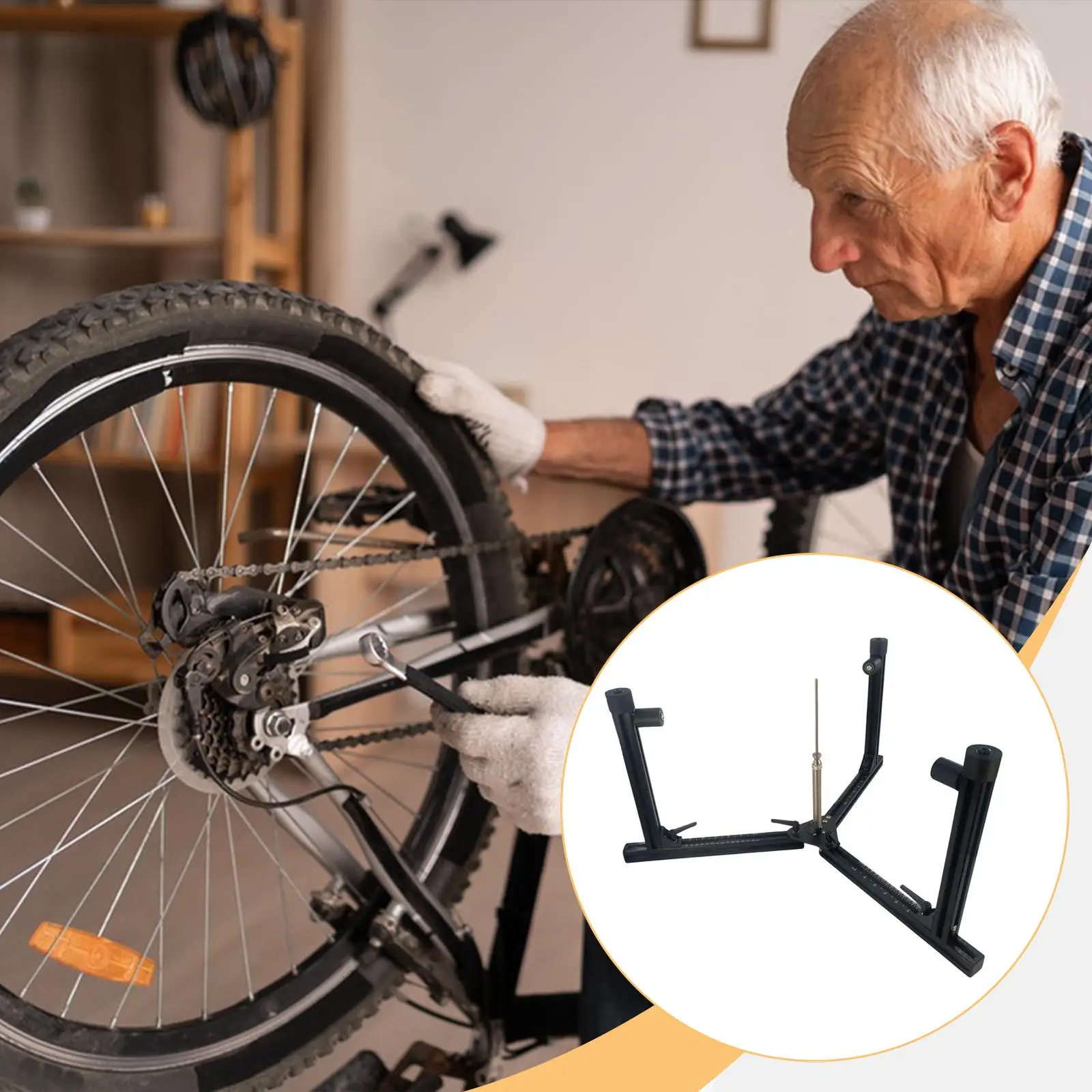 

Bicycle Wheel Truing Stand Alignment Balance Repair for Mechanics Heavy Duty