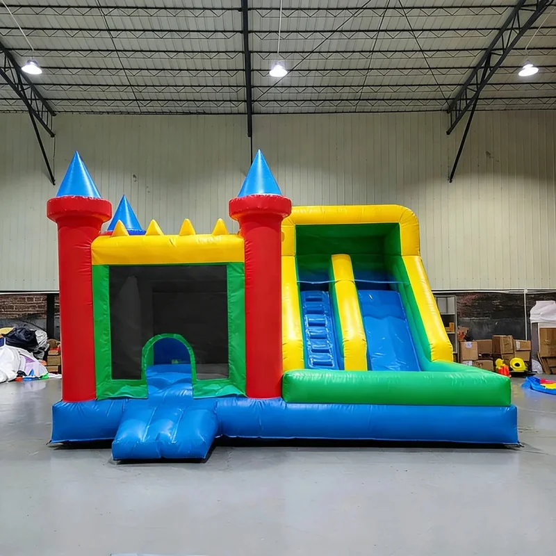 TOYS-OCEAN Commercial PVC Inflatable Bounce House with Slide Castle Jumping Bouncer for Kids Party Rental