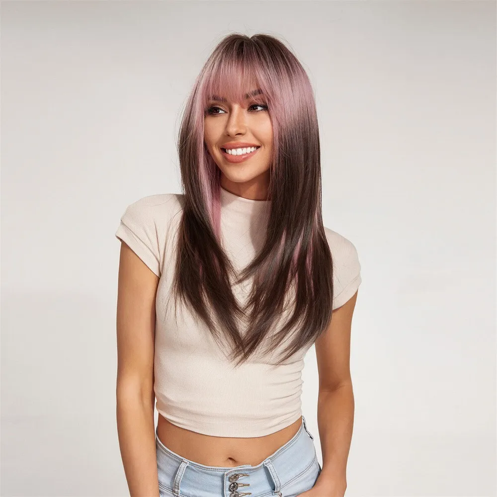 Рисунок 6 - Короткий черный, розовый синтетический