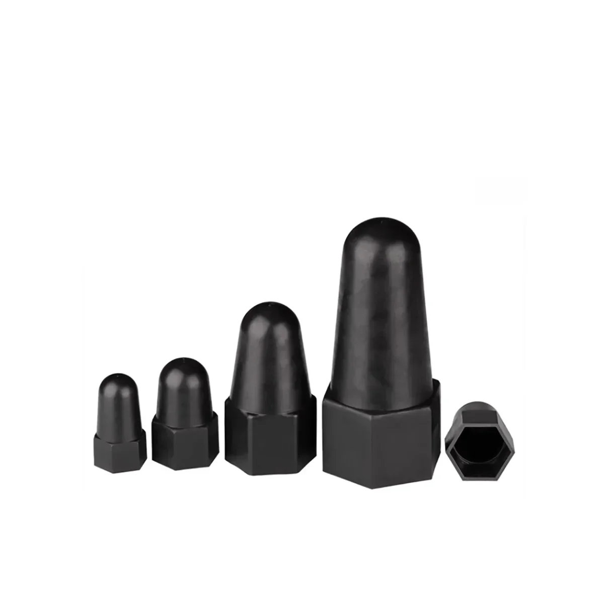 Hexagonal Nut Bolt With Raised And Extended Style PE Plastic Protective Cap Decorative Cover