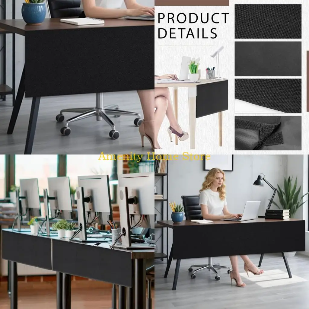 F26C No equipment Needed 60 Inches Office Desk Partition Cover Featuring Strong Adhesive Backing For Cable Management And Space
