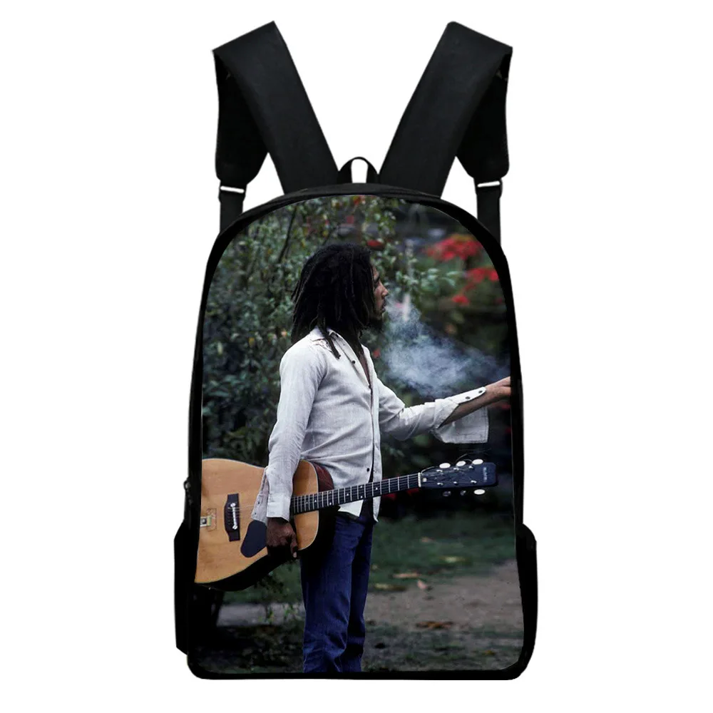 Trendy Popular Bob Marley Notebook Backpacks pupil School Bags 3D Print Oxford Waterproof Boys/Girls Laptop Backpacks