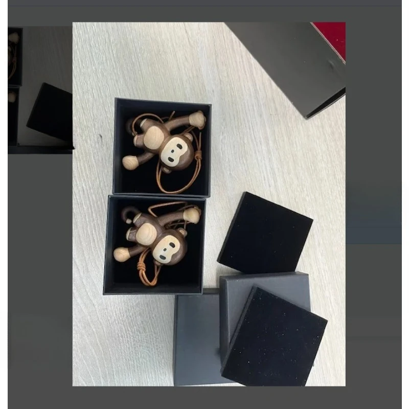 Suitable for Monkey Sailei Woodworking Car Accessories Pendant Cute High-end Little Monkey Wood Ornament Creative Gift