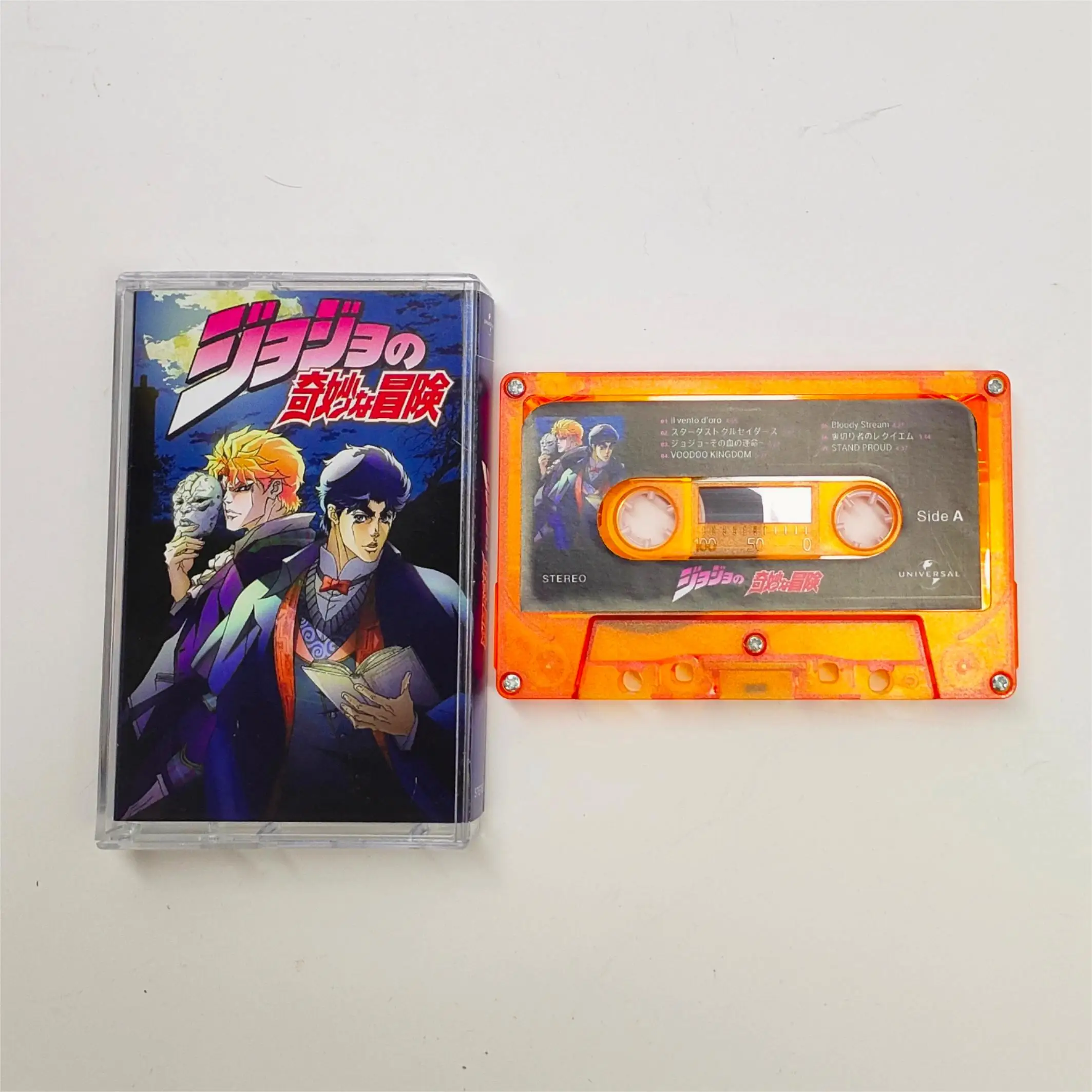 Anime JoJo's Bizarre Adventure Kujo Jotaro Music Tape Greatest Hits OST Album Cassettes Cosplay Recorder Walkman Soundtracks Box