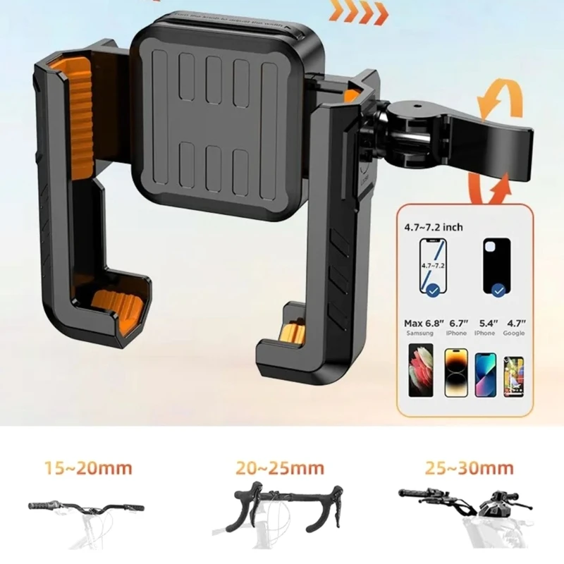 Fietsen Telefoonhouder Universele mobiele telefoon Motorstandaard Clip XXFF