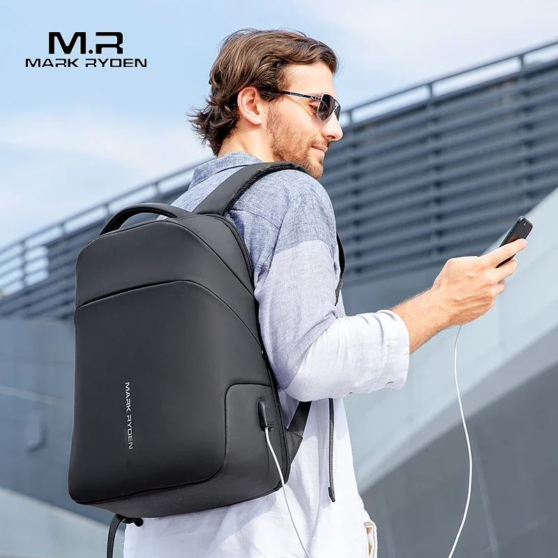 Mark Ryden Anti-Dief Mode Mannen Rugzak Multifunctionele Waterdichte 15.6 Inch Laptoptas Man Usb Opladen Reistas