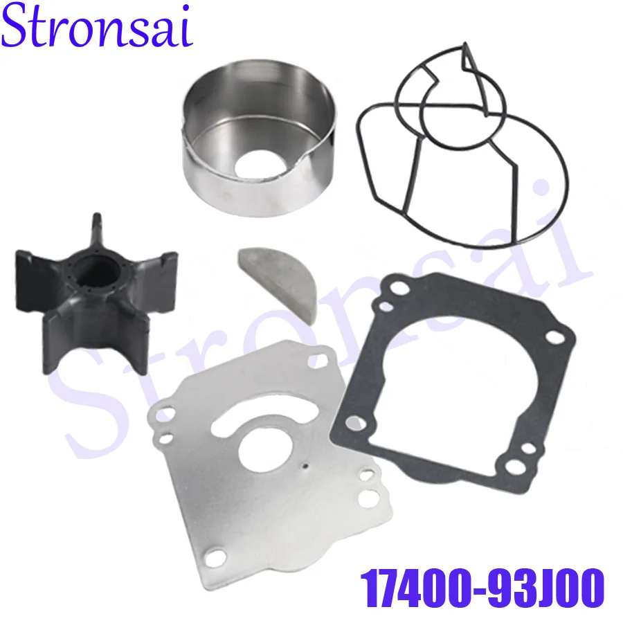 

17400-93J00 Boat Water Pump Impeller Repair Kit 17400-93J02 for Suzuki 200HP 225HP 250HP DF200 DF225 DF250 Outboard 17400-93J01