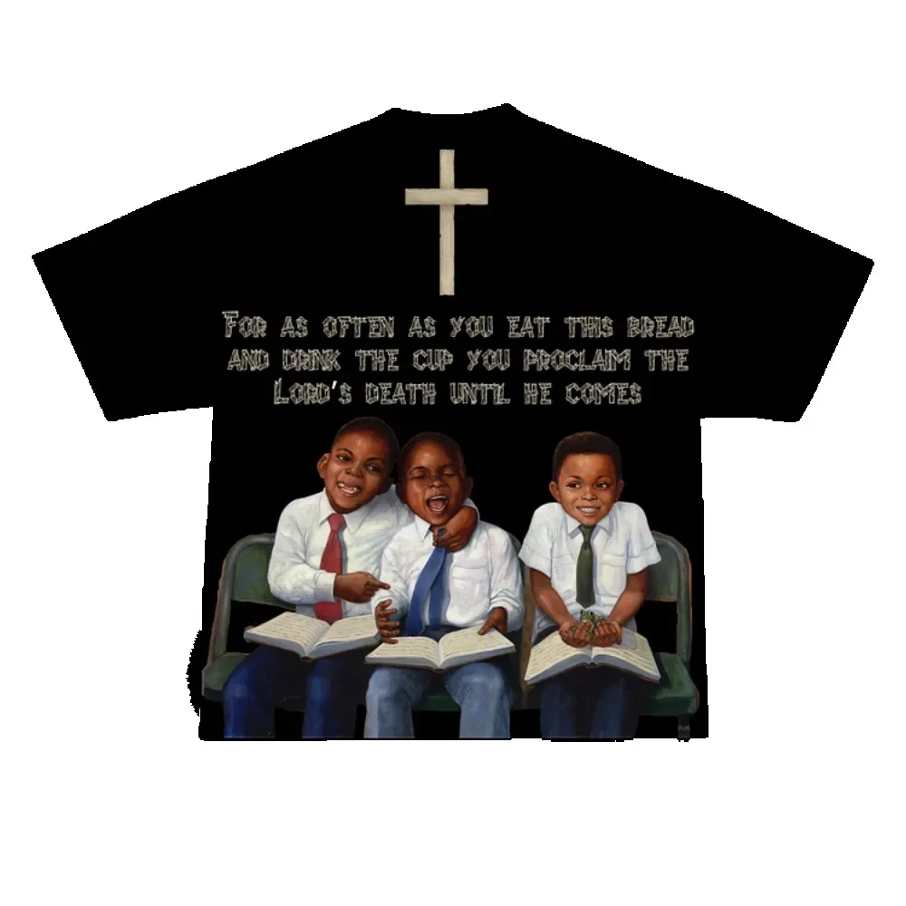 Vintage Children First Sunday Print Graphic Cotton T-Shirt Men Y2K Short Sleeves Vintage Oversize Tshirt Streetwear Women Tops image 3