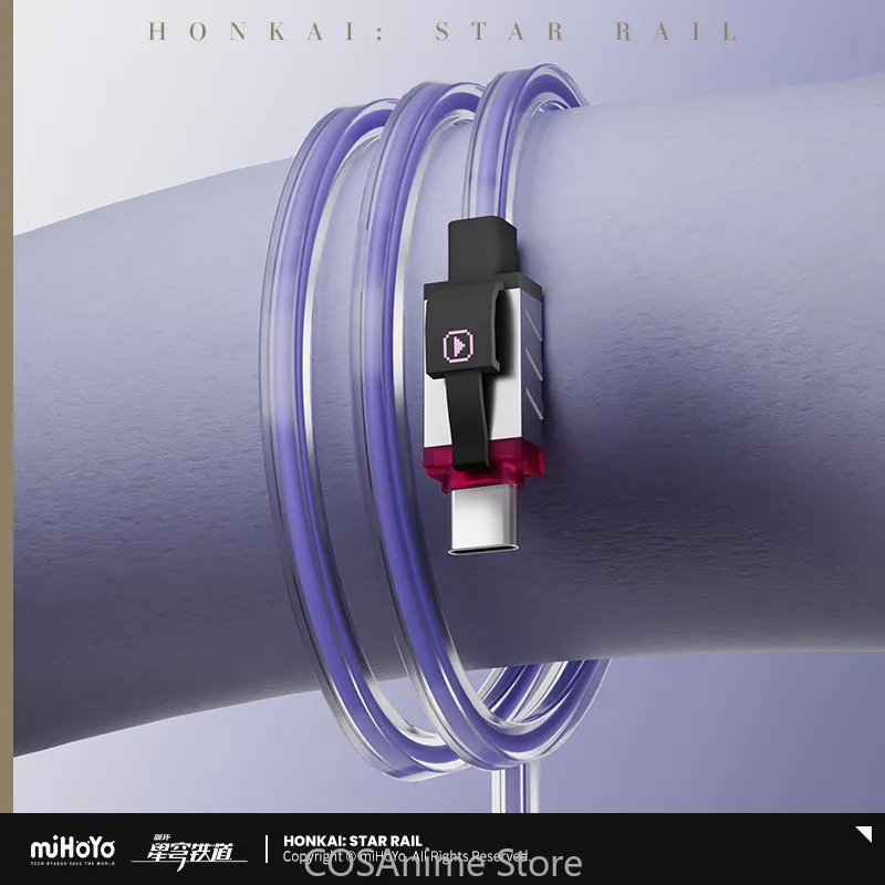 

Official MIHOYO Game Honkai Star Rail Original Sampo Koski Fast Charging Head Data Cable Cosplay Costume Anime Halloween Gift