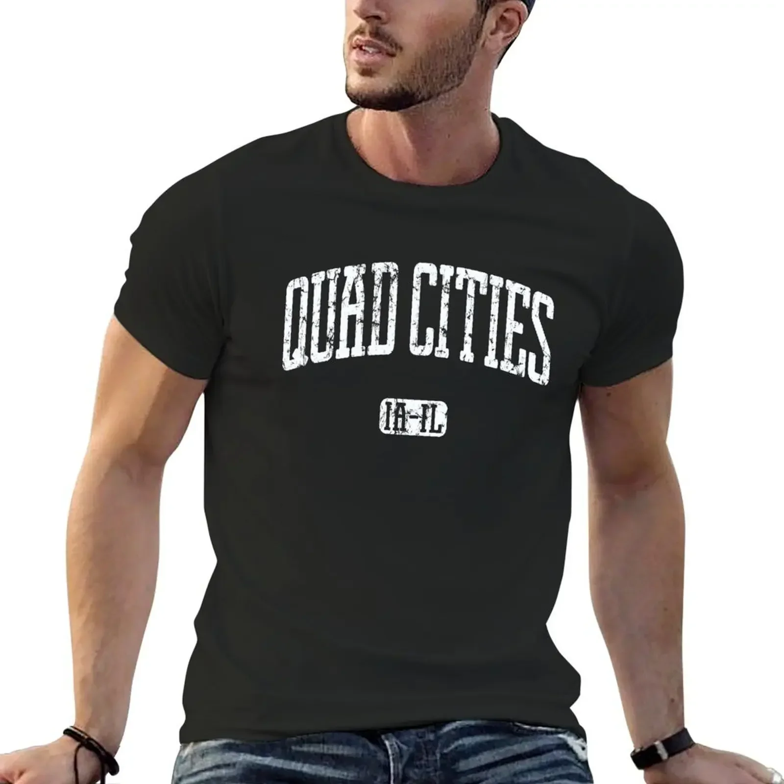 Quad Cities T-Shirt sweat vintage t shirts blanks men clothings