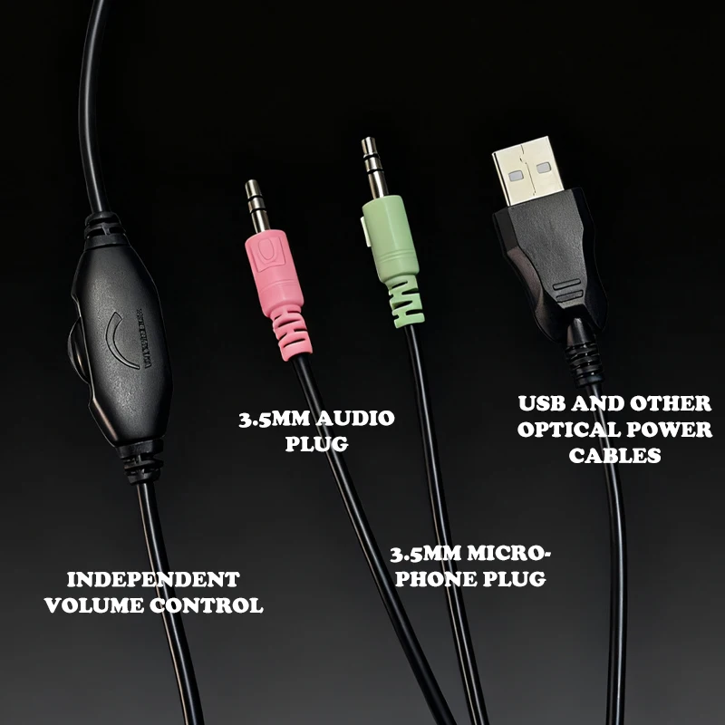 سماعات رأس سلكية H21 للألعاب والكمبيوتر والموسيقى تناسب الدورات عبر الإنترنت والمؤتمرات وأعياد الميلاد. يعمل مع PS4/PS5/Xbox/Switch/