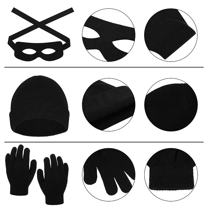 Déguisement Prisonnière Braqueuse Femme – Tenue Rayée Complète – photo 5