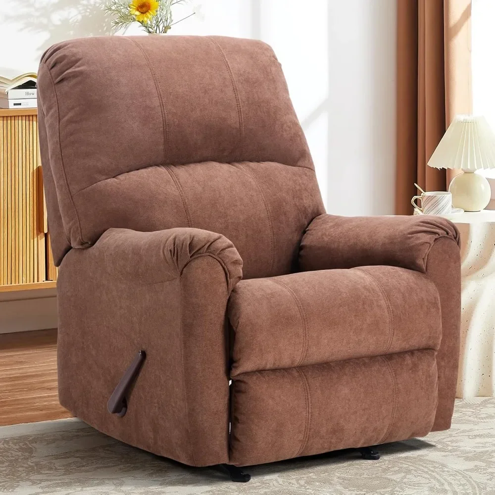 

Rocker Recliner Chair for Adults,Manual Recliner Chair with Overstuffed Backrest and Armrests,for Living Room,Living Room Chairs