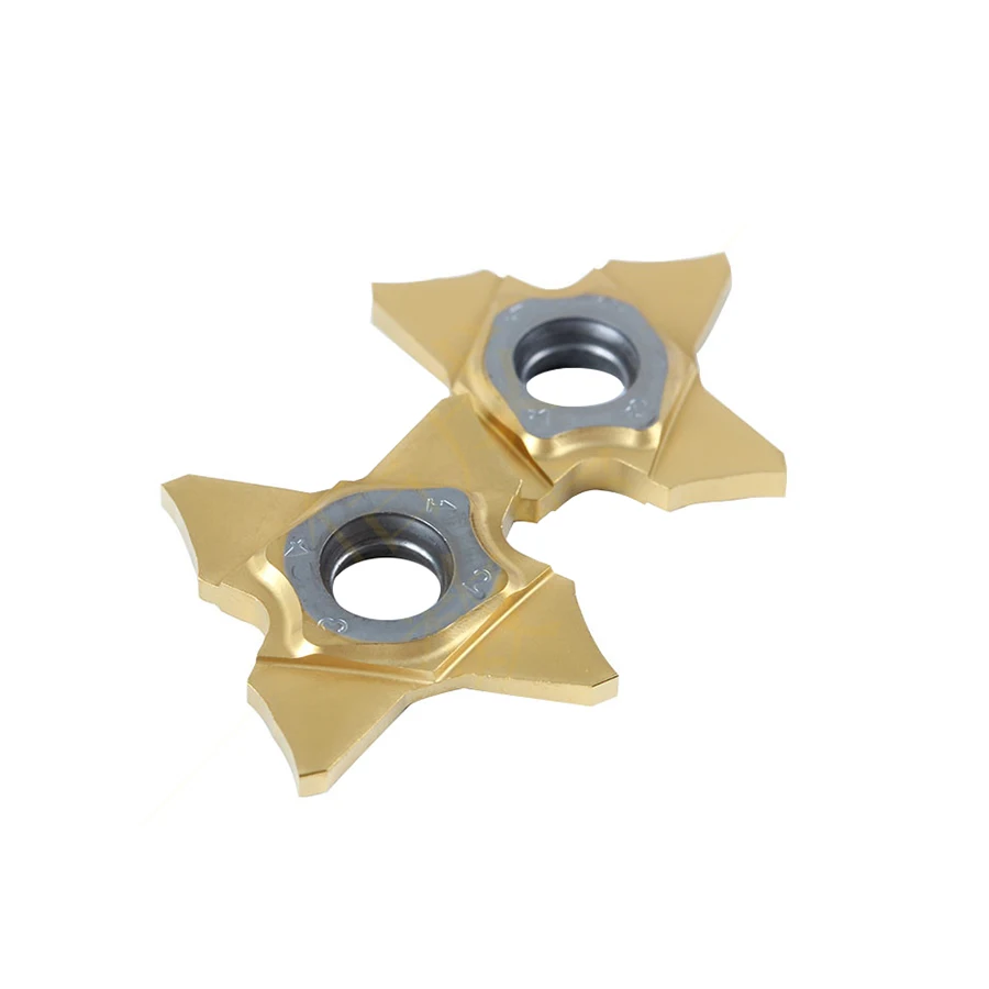 10 Chiếc TQJ27 1.5Mm 1Mm 1.25Mm 1.2Mm 1.4MmFour Cánh Ngôi Sao Bên Ngoài Grooving Lắp Carbide lắp Grooving Lưỡi Dao Cho TQHR Giá Đỡ