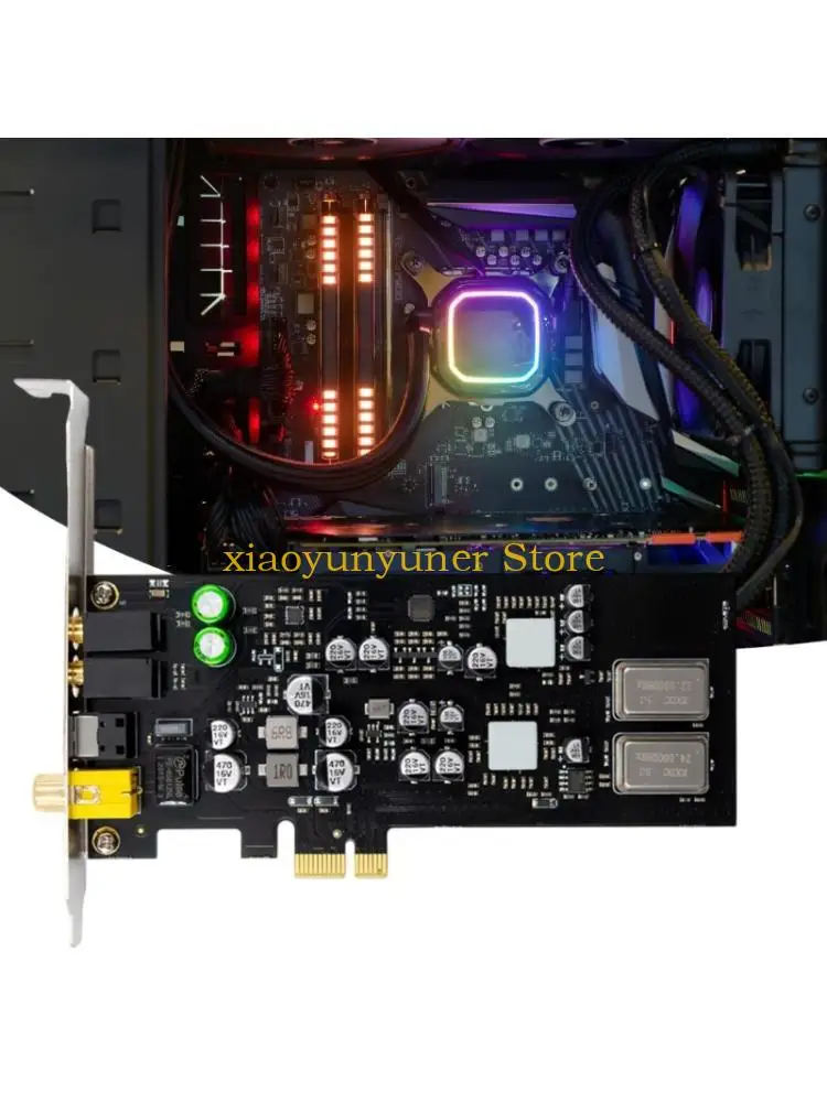 

Звуковая карта P9JB High Fidelitys PCIe поддерживает 16-битный 24-битный стереовыход PCM