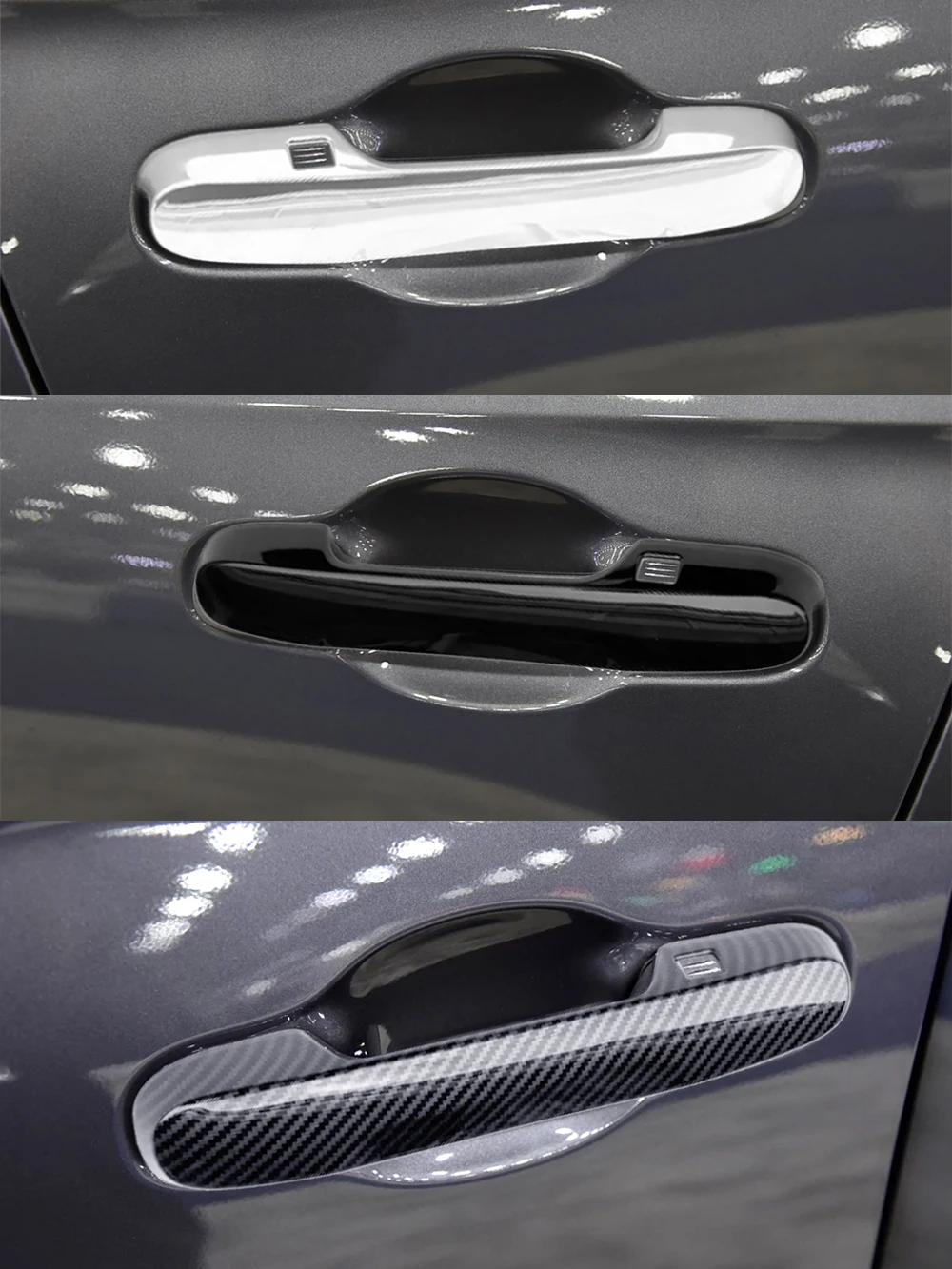 

Углеродное волокно, черная внешняя дверная ручка, накладка, наклейки для аксессуаров Honda Pilot 2023-2026 гг.