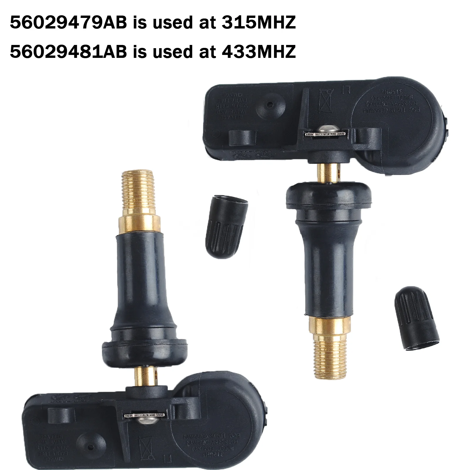 

2PCS 56029479AB TPMS Sensor Tire Pressure Monitoring System with Two Installations