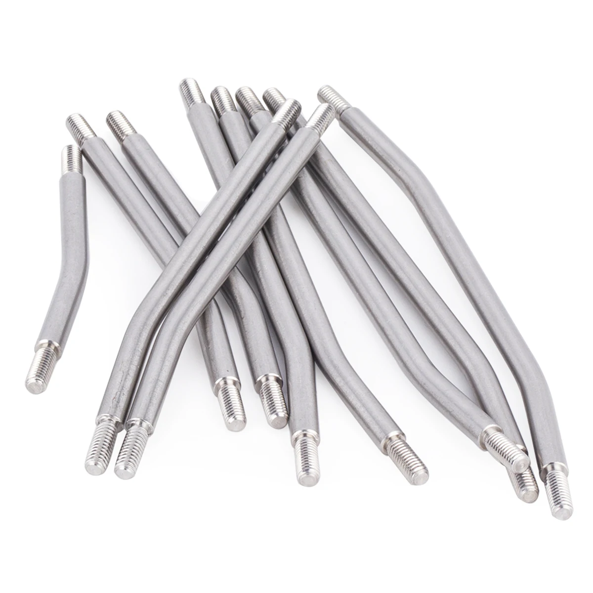 10 قطعة وصلات من الفولاذ المقاوم للصدأ قضيب مجموعة مع نهاية الكرة 313/324 مللي متر قاعدة العجلات ل 1/10 RC الزاحف سيارة محوري SCX10 II 90046 ترقية أجزاء