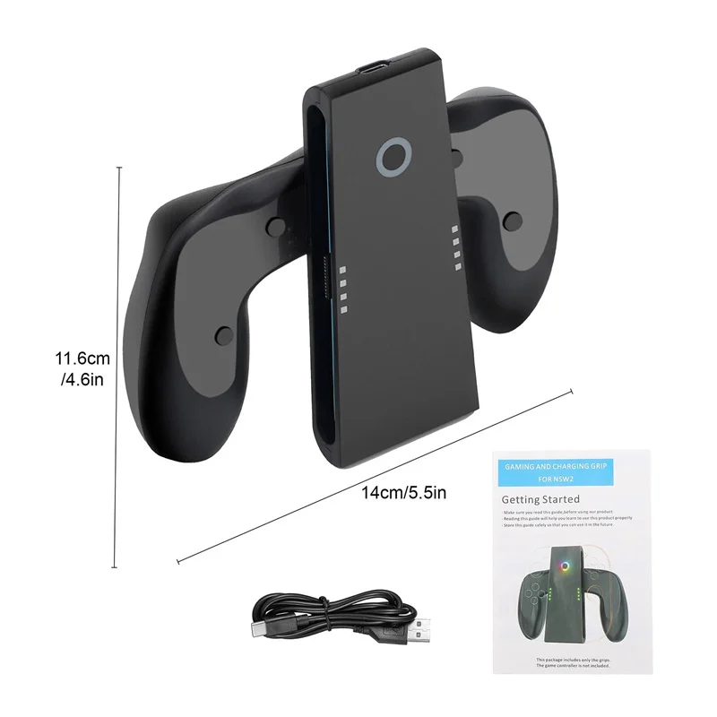 Charging Grip For Switch 2 JoyCon Multi-Function Handle Holder Type-C Charging Dock Grip Adapter For NS Switch2 Accessories