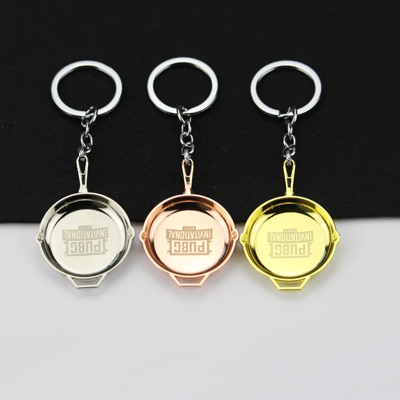 PUBG Keychain Playerunknowns Battlegrounds Backpack Armor Helmet Flare Gun Keyring Key Chain Ring Jewelry