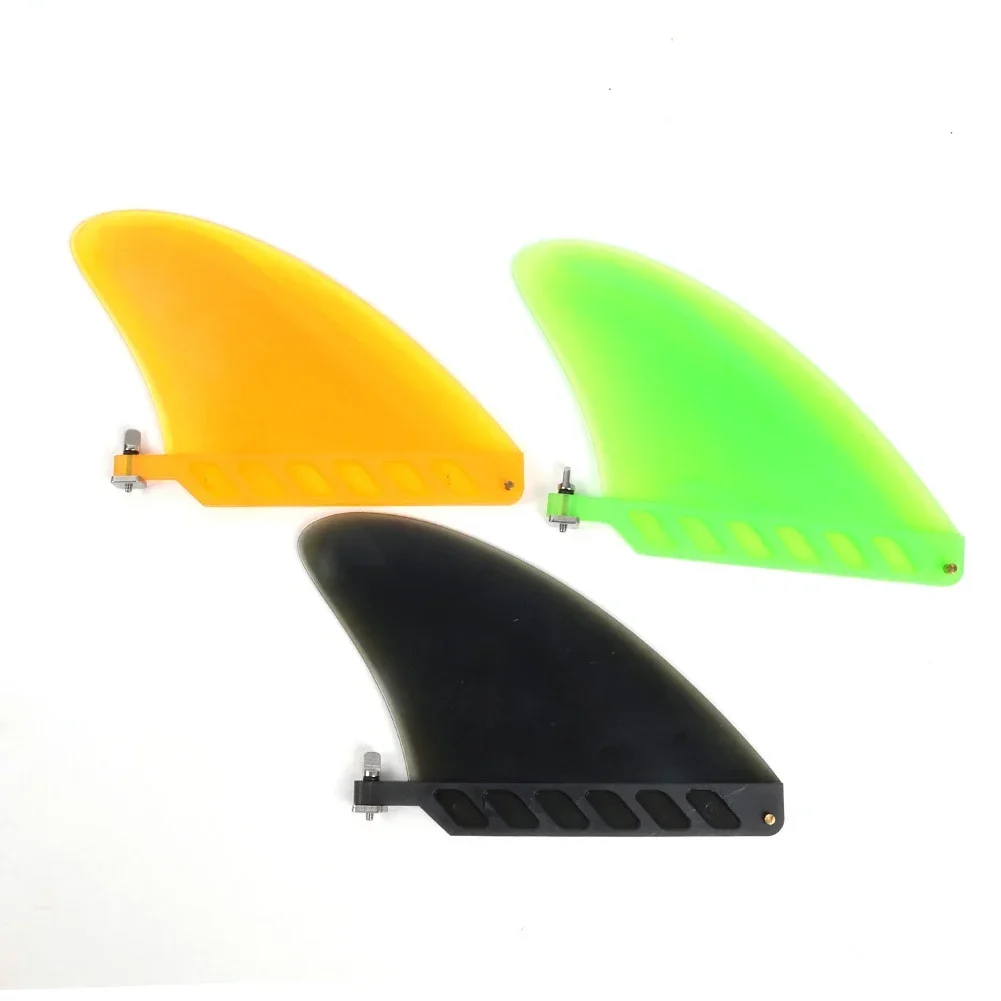 Flexible Surf Fin Air Sups Fin For River Running Black Color Green Color Standard Longboard Fin Box Compatible