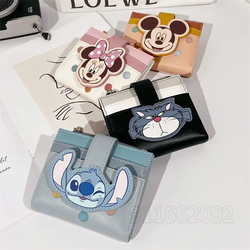 ديزني ميكي جديد المرأة محفظة نسائية للعملات المعدنية ثلاثية الأبعاد الكرتون موضة محفظة نسائية للعملات المعدنية فتحات بطاقة متعددة حامل بطاقة الموضة الفاخرة جودة عالية #6
