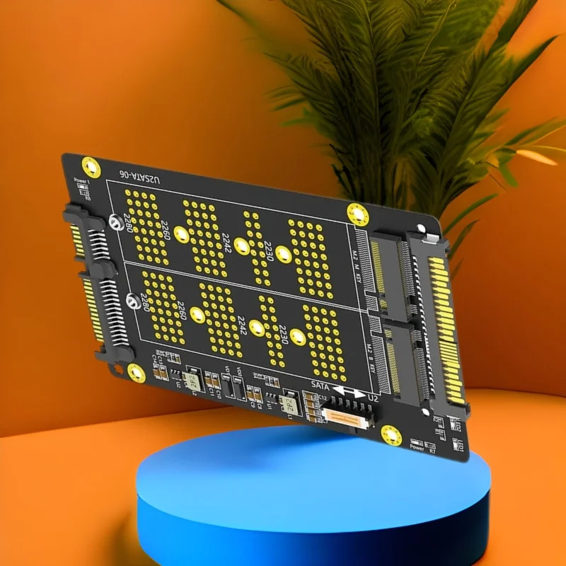 M.2 NVME PCIE SSD إلى SFF-8639 مع مصدر طاقة من النوع C + بروتوكول M.2 NGFF SATA SSD إلى محول SATA 2in1 لوحة لـ 2230-2280 SSD #1