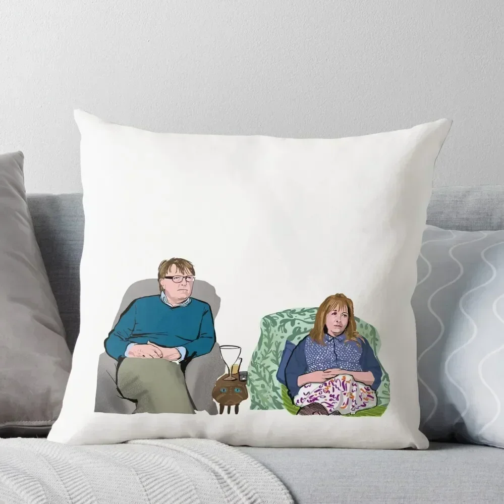 Giles and Mary Gogglebox Throw Pillow Pillows Aesthetic Sitting Cushion pillow