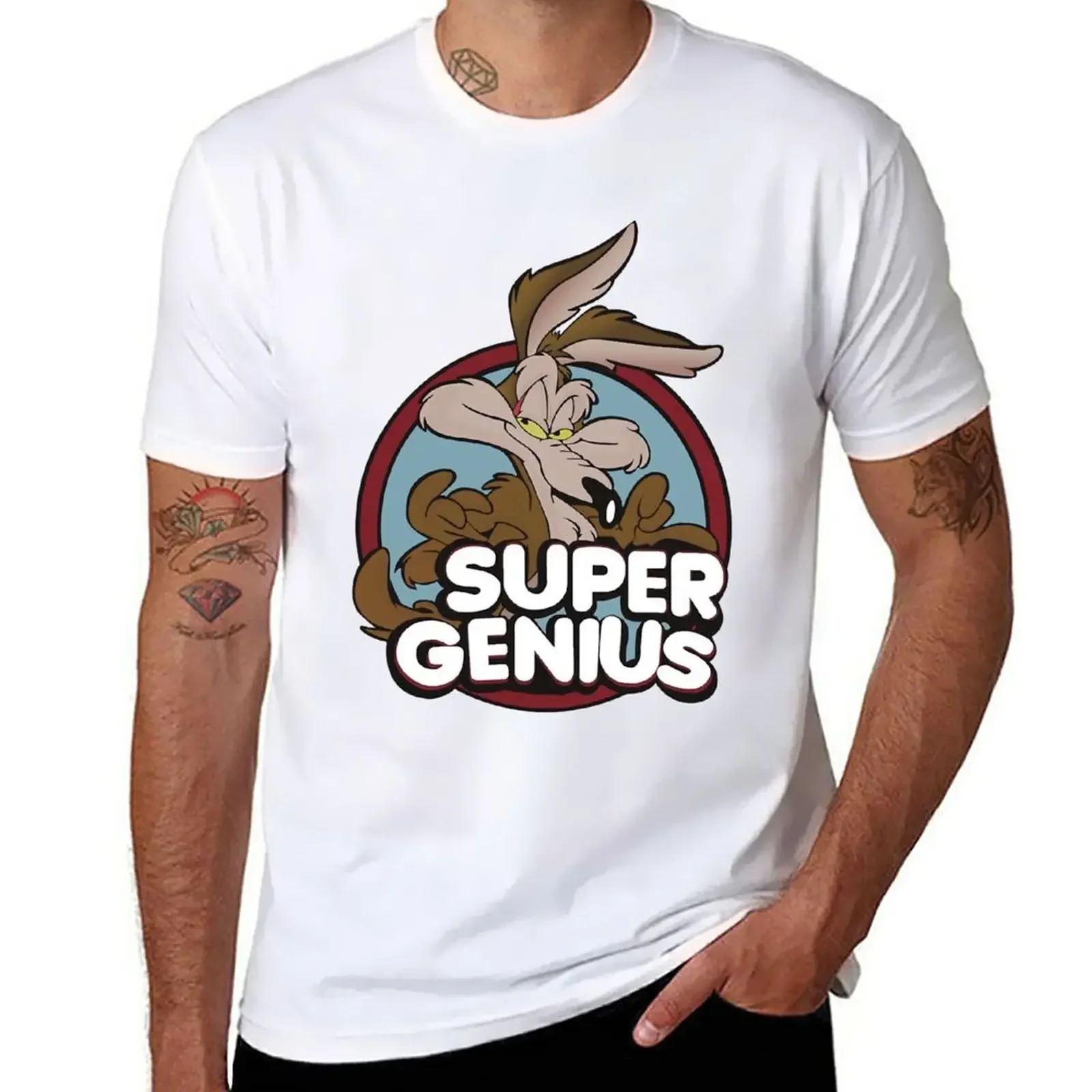 Blouse blacks sports fans mens big and tall  tshirts for mens designer clothes graphic t shirts Coyote Super Genius T-Shirt man