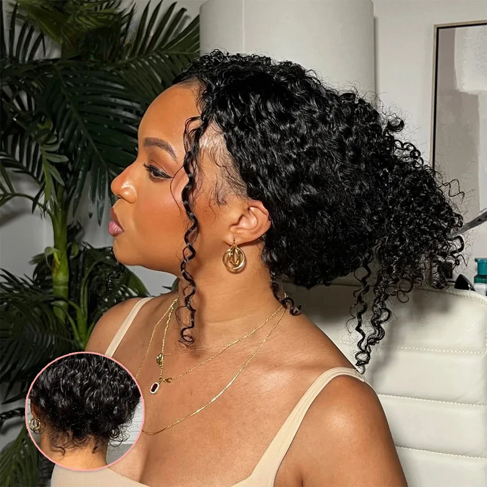 

200 Плотность Вьющиеся 360 HD Полные Парики Фронта Шнурка 7x5 Бесклеевые Парики Человеческих Волос Глубокая Волна 13x6 Парики Фронта Шнурка Предварительно Сорванные 30 40 Дюймов