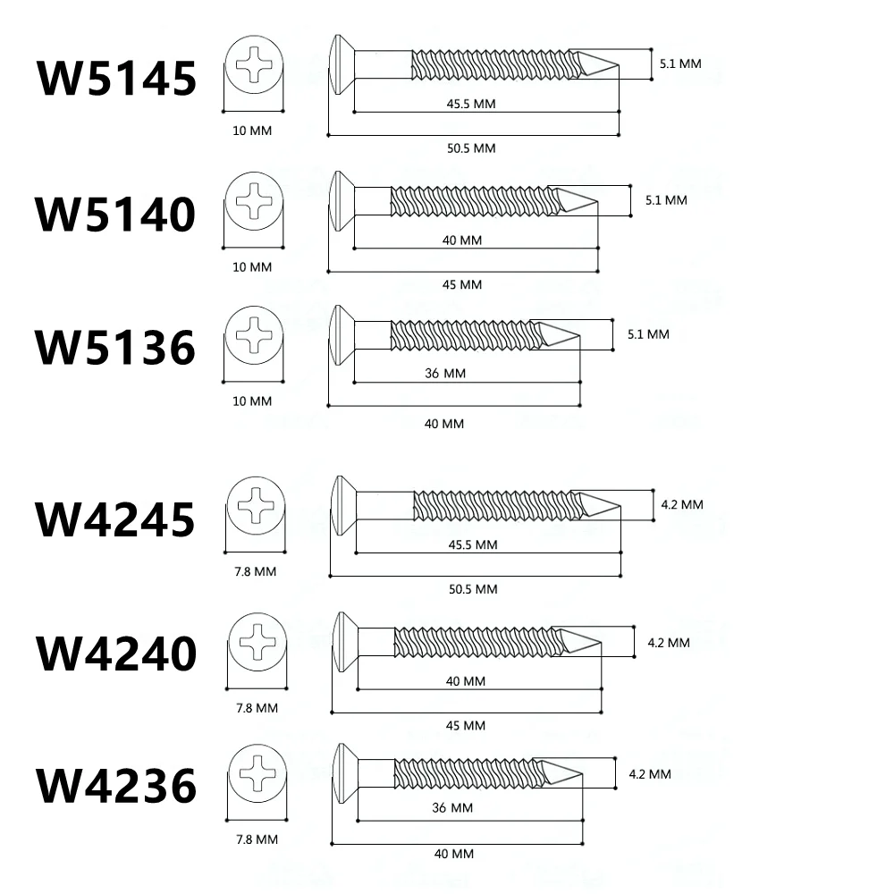 Boulon JEBass électrique, vis à joint de cou, 4.2mm, 5.1mm, fabriqué en Corée