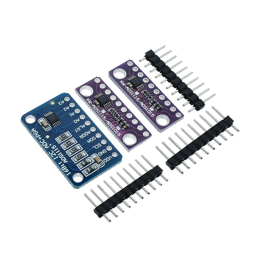 16 Bit I2C ADS1115 ADS1015 Module ADC 4 channel with Pro Gain Amplifier 2.0V to 5.5V for Arduino RPi