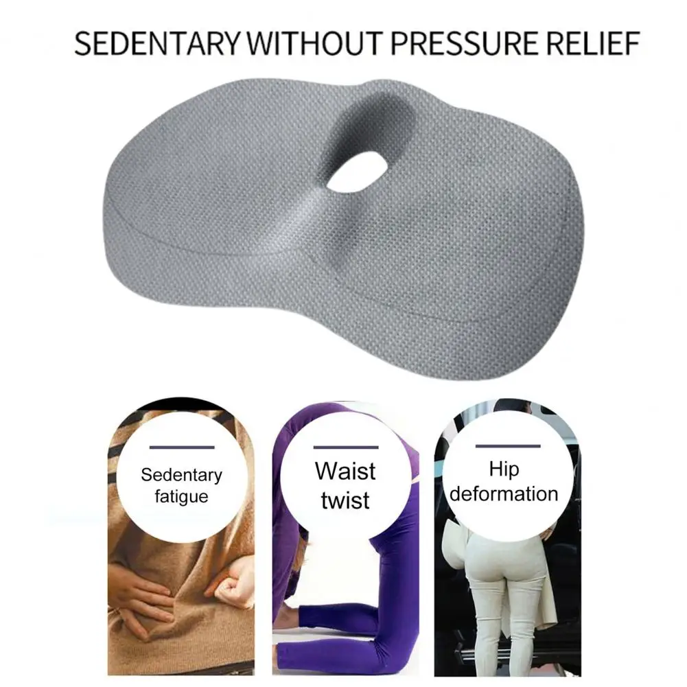 Memory Foam Pad Memory Foam Buttocks Cushion for Hemorrhoid Relief Tailbone Pressure Support Pad Slow Rebound Seat for Office