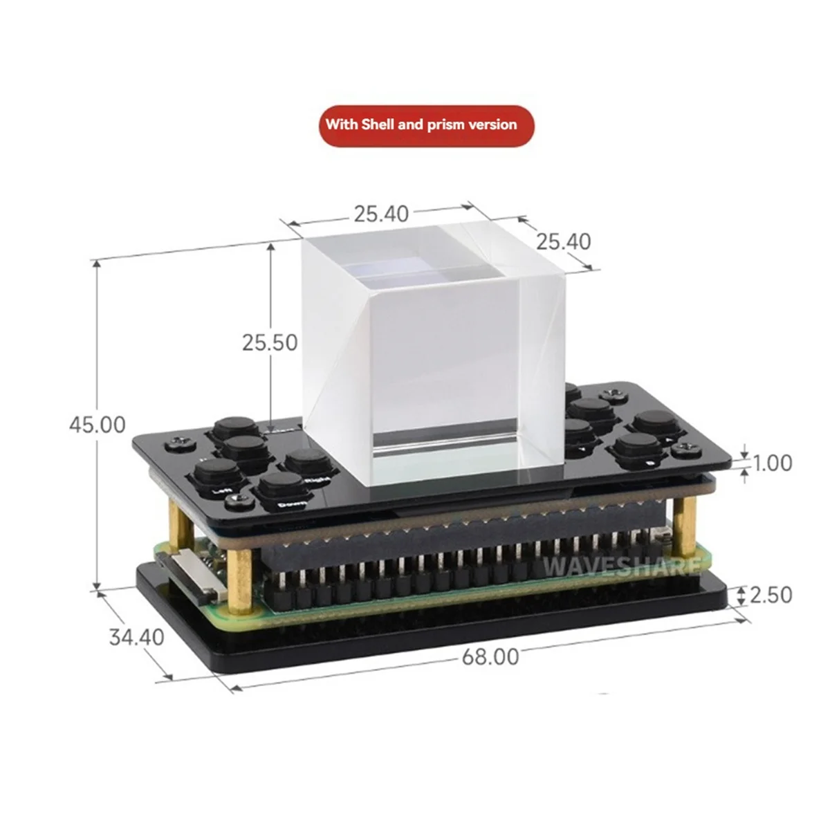 وحدة ألعاب M86K بشاشة عرض LCD مقاس 1.3 بوصة مع زر ومكبر صوت لطنان الصوت لـ Zero 2W RP2040-PiZero B