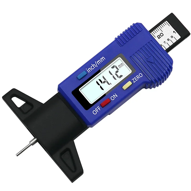 1 piece electronic digital display tire tread depth gauge 0-25mm car tire tread thickness detection tool tread depth gauge