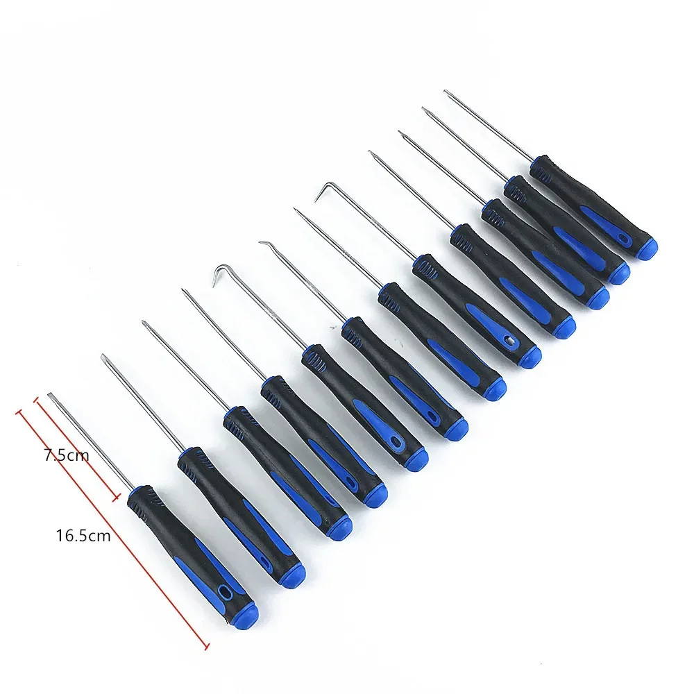 12PCS Hook Oil Seal Fuel Seal O-Ring Removal Tool Set Precision Screwdriver Set Automotive Pick Set Puller Craft Tools