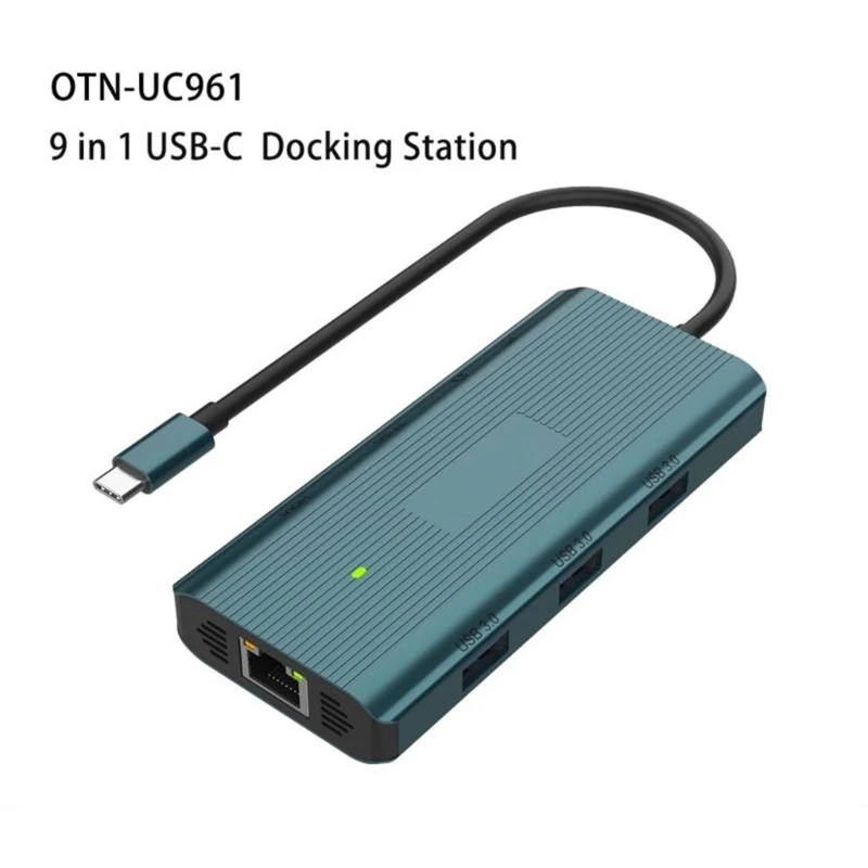 

J6PA UC961 Алюминиевый сплав USB C Hub 9 Основные порты для настольного компьютера для ноутбуков