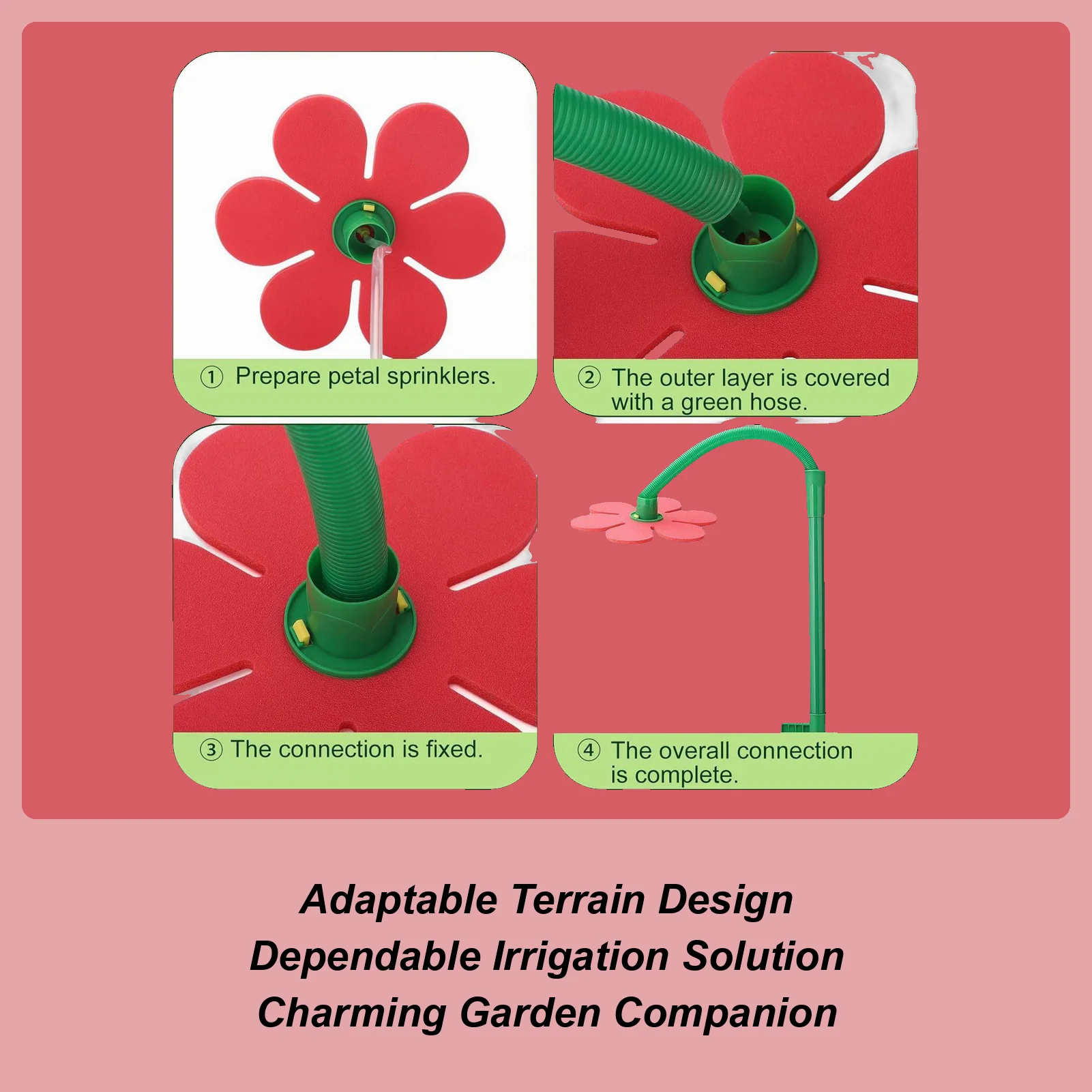 

Crazy Spin Sprinkler Flower Shape Dancing Daisy Sprinklers 360 Rotating Water Spray for Yard Lawn Watering Garden Decor