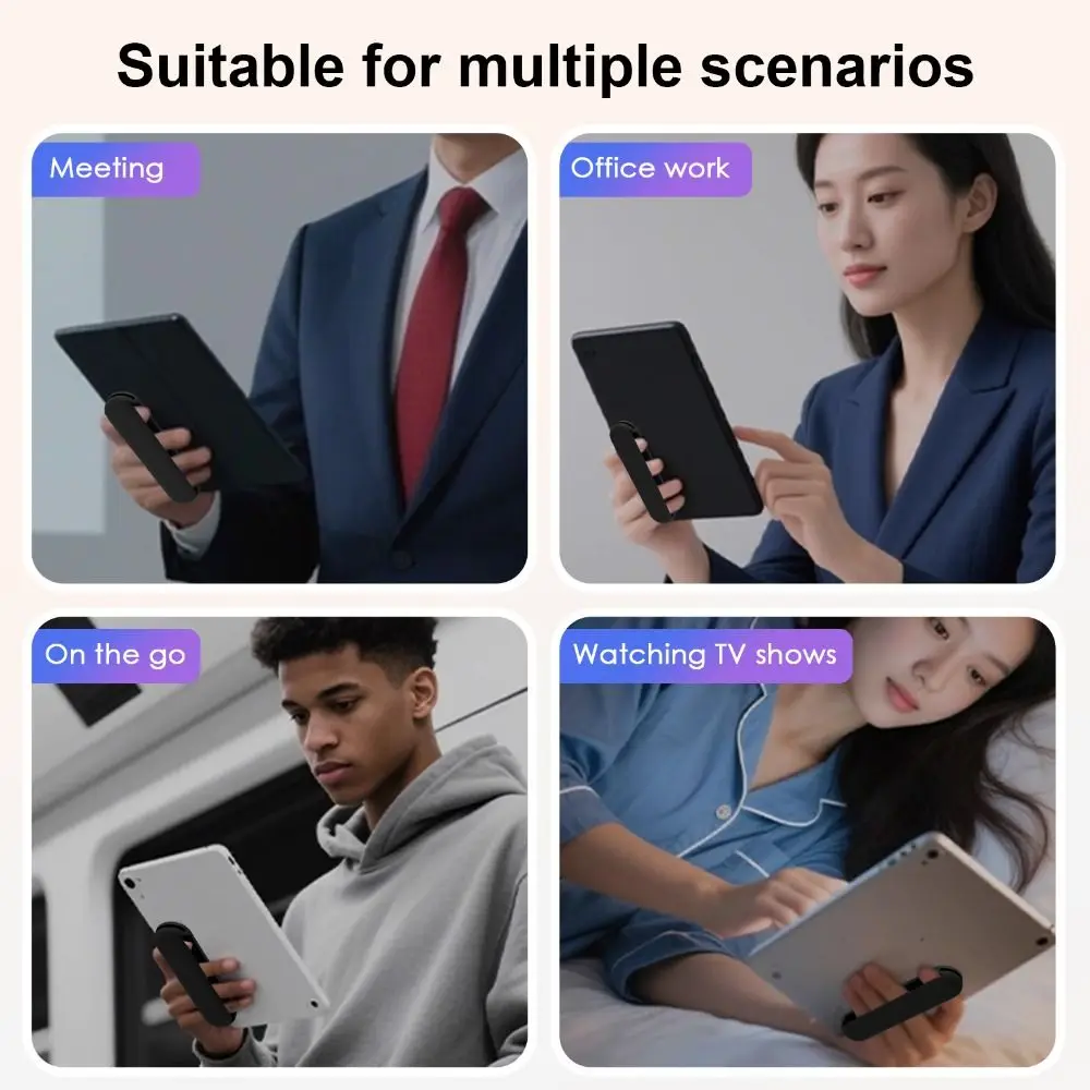 New Suction Cup Tablet Hand-Strap Anti-loss Solid Color eReader Holder Non-slip Silicone Fixed Belt