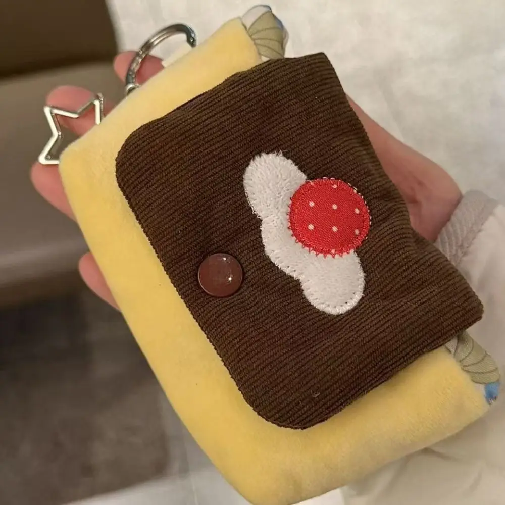 Fluffy Texture Pudding Coin Purse Original Japanese Headphone Bag CCD Cameras Bag Portable Kawaii Sweet Style Storage Bag