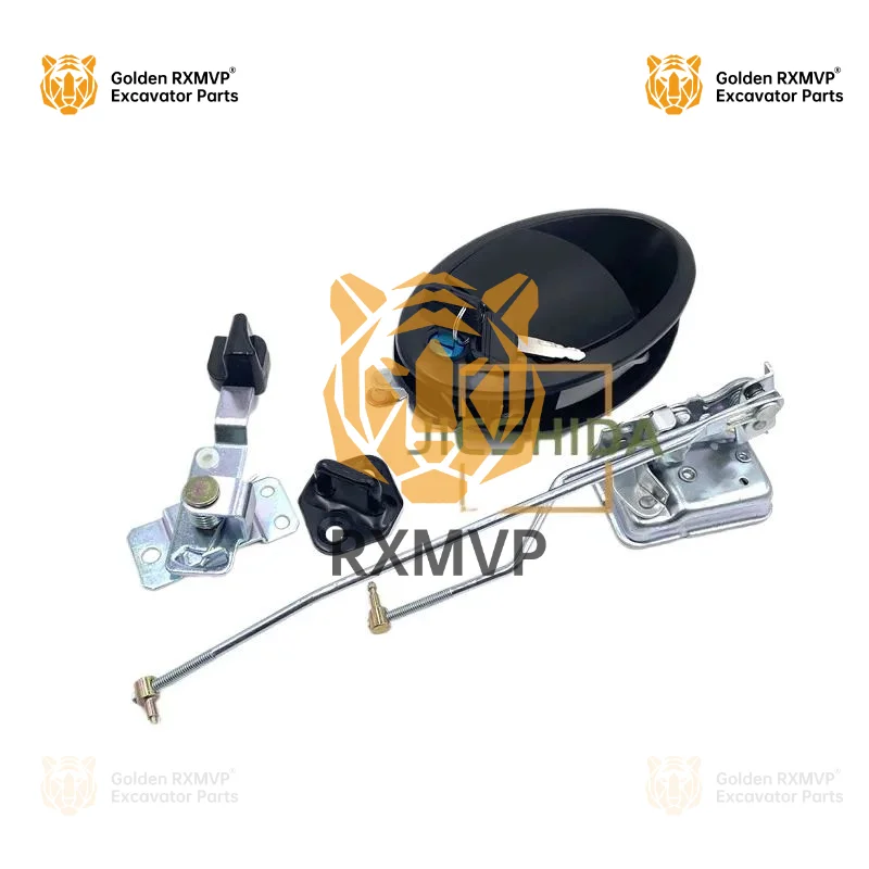 For liugong CLG 920E CLG150E CLG915E CLG922E CLG936E 9075E cab door lock assembly inner and outer handle excavator accessories