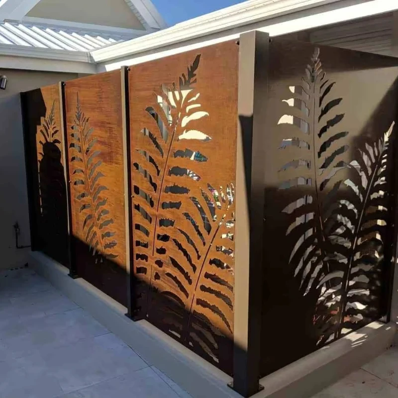 Corten Steel Garden Gate for City Gardens Landscape Design