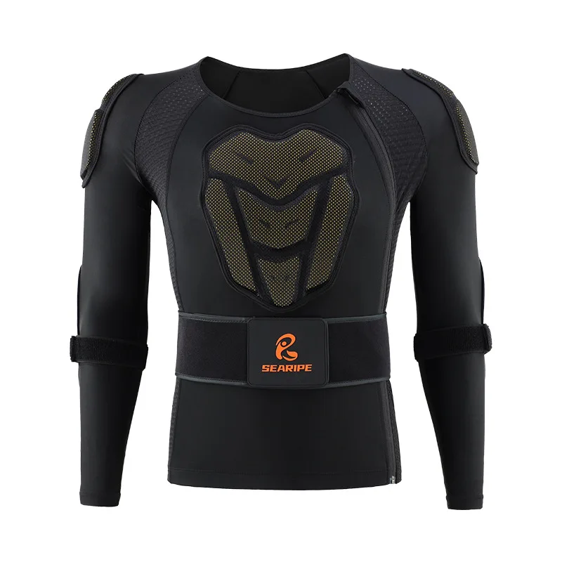 Ski Snowboard Protector Armor Chest Elbow Protector Long Sleeve Outdoor Extreme Sports Protector for Men and Women Black S,M,L