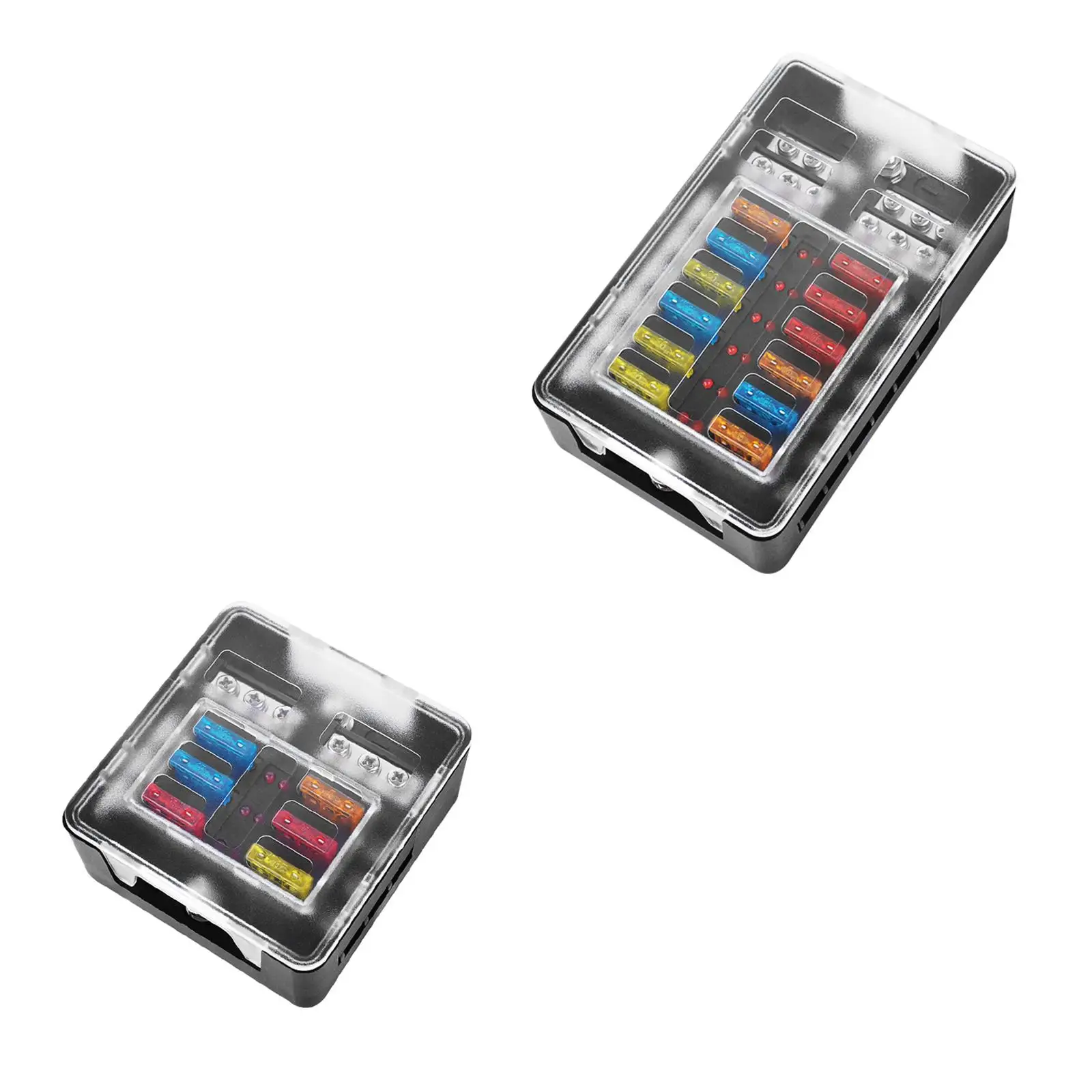 Generic Blade Fuse Block 32V 100A with Cover Fuse Box for Van Marine RV