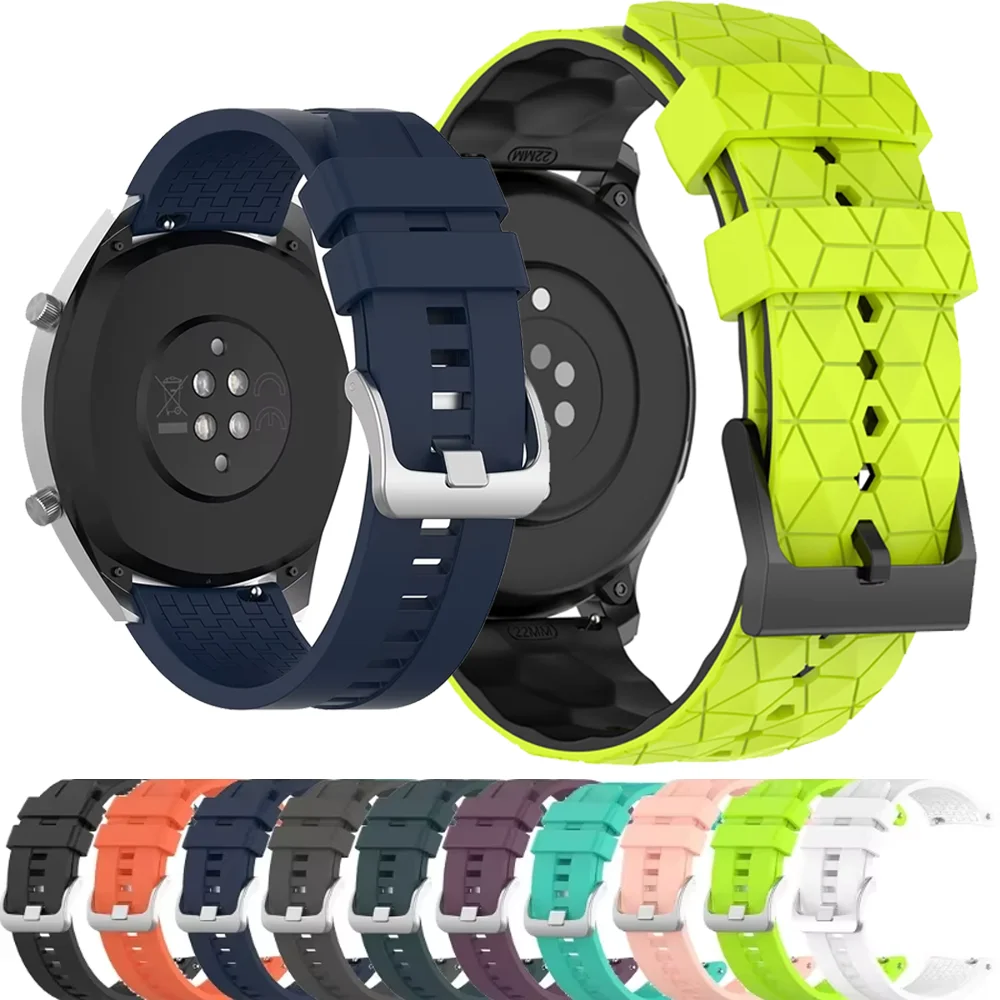 22mm 20mm Silicone Band For Samsung Galaxy Watch 7 6 5 4 44mm 40mm Huawei Watch GT5 Pro Bracelet Belt Amazfit GTR4/Stratos Strap
