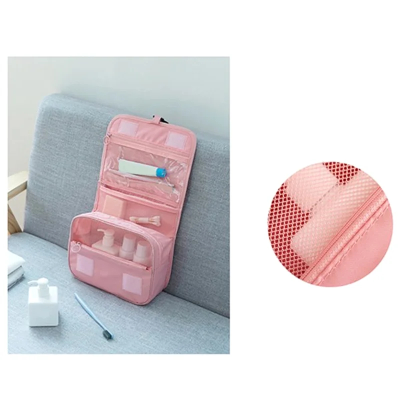 

AD30-Hanging Toiletry Bag, Toiletry Bag, Waterproof Large Capacity Travel Size Toiletries, Makeup Organizer Bag Easy To Use Pink